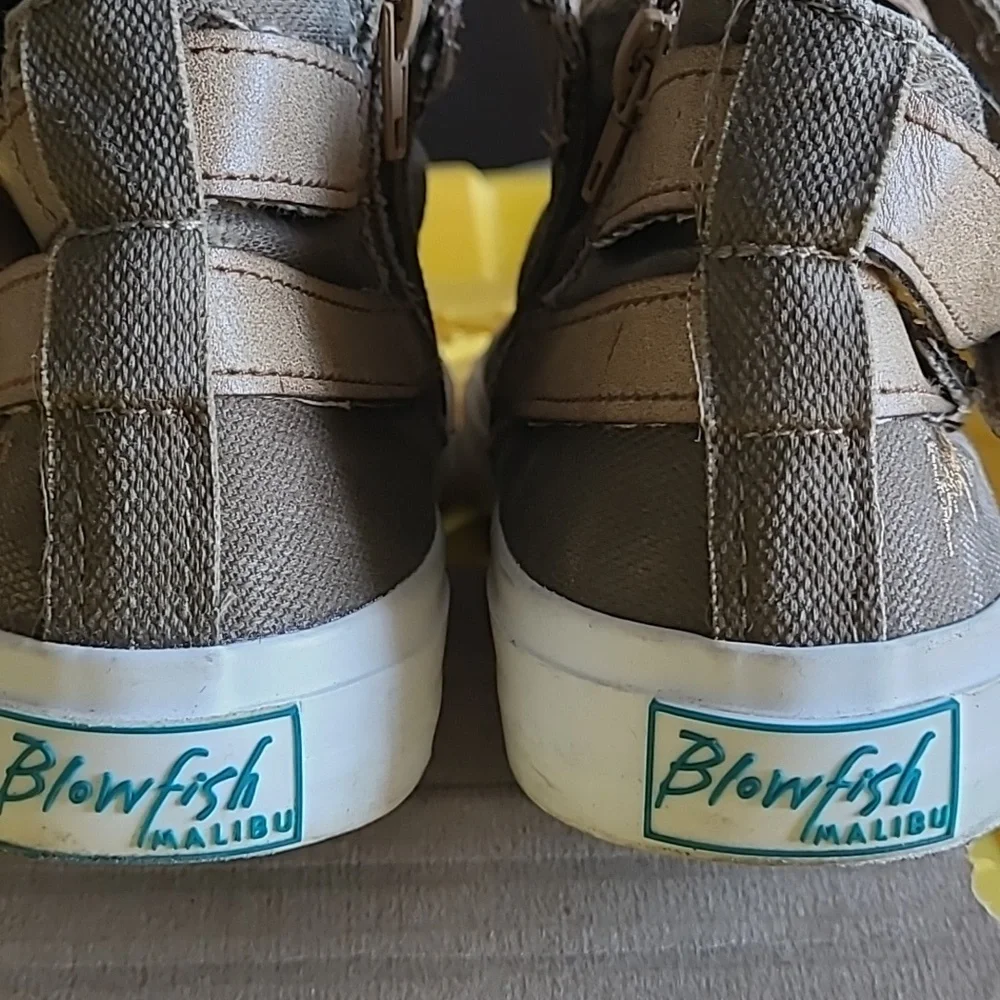 Blowfish Malibu Womens Flat Round Toe Fabric Shoes ,Zipper Ankle Shoes. Used S/8 - Picture 4 of 8